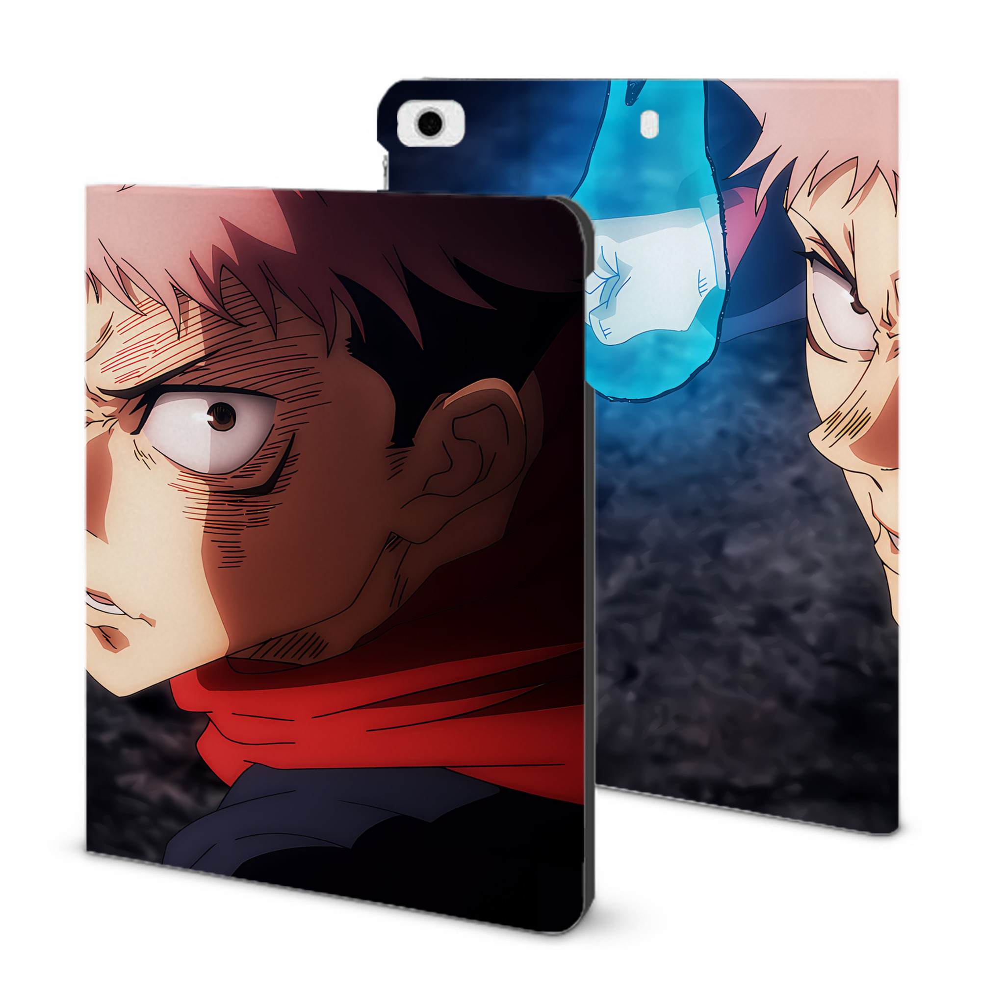 （画像用） 呪術廻戦 Jujutsu Kaisen IPad ケース ブック型 PUレザー TPU 耐衝撃 軽量 薄型 ペン収納なし 全面保護 IPad 各モデル対応